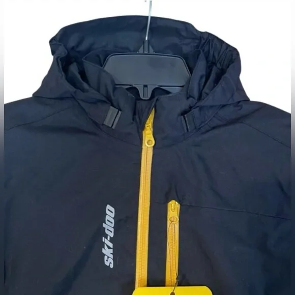 NWT Ski-Doo Particle Winter Black & Green Hooded Jacket w/Yellow Accents 10 - Picture 5 of 7